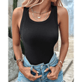 thumbnail image 4 of Camisetas Sin Mangas con Sujetador Incorporado, Camisetas Deportivas Sin Mangas para Mujer, Camisetas Sin Mangas Acanaladas para Hacer Ejercicio, Camisetas para Correr Negro L, 4 of 10
