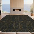 thumbnail image 2 of Design&I 8'x10' Washable Area Rug Sleek Flatweave Pet Friendly Bamboo Traditional Sofa Coiled Snake Perched Bird Scrollwork for King Size Bedroom, Under Bed, 2 of 7