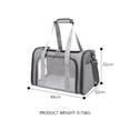 thumbnail image 3 of Carrier Cat bolso transpirable portátil Pet Outing Bag suministros para mascotas (gris claro), 3 of 6