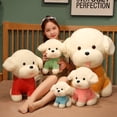 thumbnail image 4 of Peluche de perro Kawaii para niños, muñeco de peluche de 25/35/45CM, color blanco, ideal para regalo de cumpleaños, 1 unidad, 4 of 5