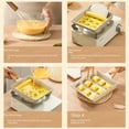 thumbnail image 5 of Wholesale Japanese Jade Non-Stick Rectangular Skillet with Temperature Sensor - 19.6x16cm White Tamagoyaki Pan for Steak, Eggs & Breakfast, Includes Silicone Spatula - Durable, Even Heat, 5 of 5