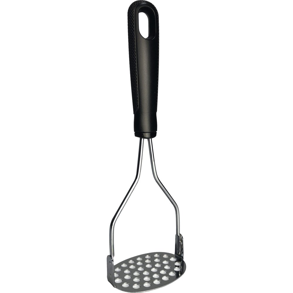 Mainstays Potato Masher, Steel Shaft and Head, Nylon SoftGrip Black