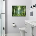thumbnail image 5 of Forest Wall Decor Green Tree Wall Art Rainforest Canvas Natural Landscape Pictures Plants Wall Decor Canvas Prints Painting Framed Artwork for Living Room Bedroom Bathroom Kitchen 16"x12", 5 of 6
