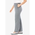 thumbnail image 3 of Woman Within Plus Size Tall 7-Day Knit Ribbed Straight-Leg Pull-On Pants, 3 of 6