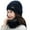Navy Blue, variant on 1 Set Hat Knitted Fabric Anti-fade Hat Neck Warmer Set