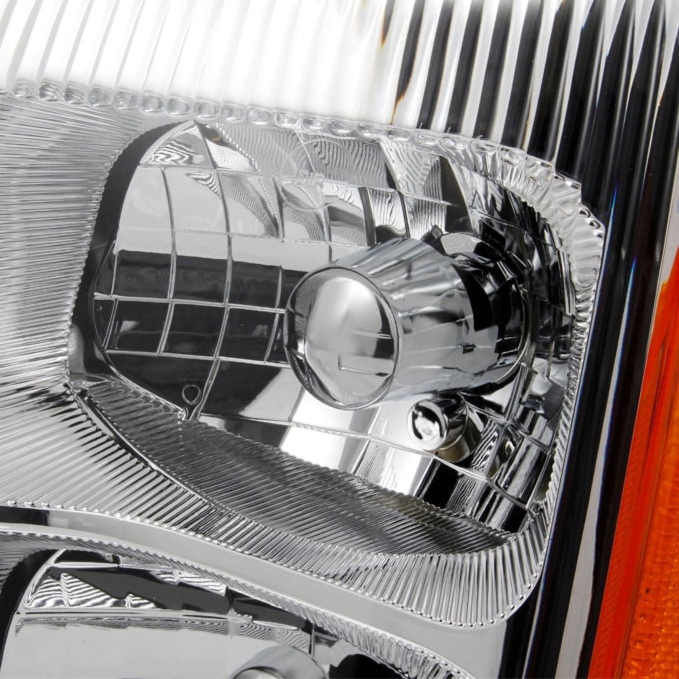 AKKON - For Cadillac Escalade Chrome Clear Halogen Type Headlights Front Lamps Replacement Pair Left + Right