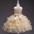 thumbnail image 4 of 3-10T 3D Flower Girl Ruffle Cake Lace Dress for Kids Wedding Bridesmaid Pageant Party Prom Formal Ball Gown Princess Puffy Tulle Dresses, 4 of 5