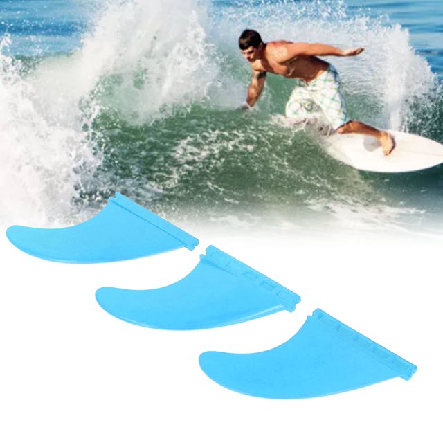 Palmes de Thruster, PVC Planche de Surf Palmes 3pcs Imperméable à l'Eau Flexible Fiable pour Stand Up Paddle Rouge, Bleu, Jaune, Vert