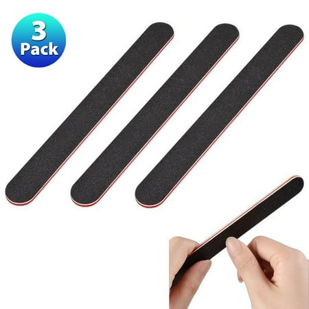 Zodaca 3-pack Black Cushioned Beauty Salon Spa Sanding Nail Art Tools Nail Files Buffer Buffing (3-Pack (Best Nail Buffer Reviews)