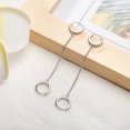thumbnail image 2 of Pendientes para mujeres y niñas de plata de ley 925, pequeños Huggie cuelgan cadena esclava, gota de segundo agujero, poste de hélice, múltiples pernos, piercing de lóbulo, manguito, cartílago, hombr, 2 of 5