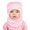 Pink, variant on Warm Knitted Cap for Kids and Baby Hooded Winter Scarf Hat Soft and Cozy Unisex Design Black One Size