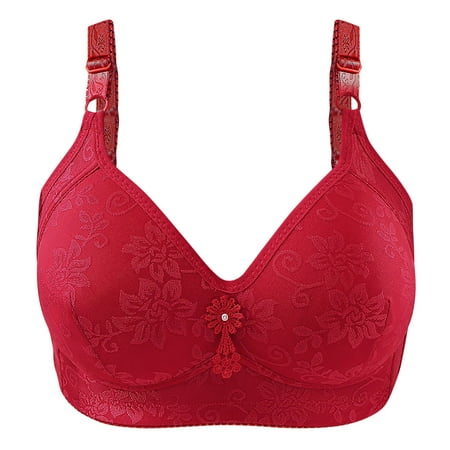 

FAKKDUK One-Piece Women Bras Wirefree Full Coverage Front Closure Women Plus Size Comfortable Push Up Bralettes Female Everyday Wear Non-Steel Ring Bra Ladies Underwear 36
