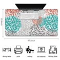 thumbnail image 5 of Long Mouse Pads for Desk,Orange Floral and Petal Pattern Desk Mats on Top Of Desks, Desk Mouse Pad Extra Large with 3mm Non-Slip Base and Stitched Edge for Gaming,Office,Work,Home 47.3"x23.6", 5 of 6