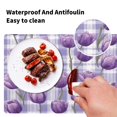 thumbnail image 5 of Square Leather Placemat Set One SizeX2 Heat-Resistant Washable Kitchen Table Decorations Lovely Lavender Tulip Flowers, 5 of 8