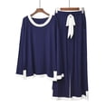 thumbnail image 2 of Richie House Womens Pajama Set Long Sleeve Sleepwear Scoop Neck Pjs Sets S-XXL 2 Pc set Lounge RHW4044, 2 of 7