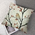 thumbnail image 7 of Adorable Bird Throw Pillow Cover Willow Branch Cute Robin Rustic Vintage Animal Watercolor Print Cozy Square Cushion Case for Men Women Boys Girls Room Home Decor, 7 of 7