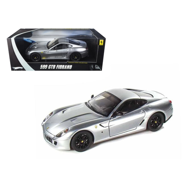 Hot wheels Ferrari 599 GTB Fiorano Elite Edition Silver 1/18 Diecast Model Car