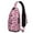 Pink-22, variant on Crossbody Sling Backpack for Women Men Great White Shark Tours Shoulder Sling Crossbody Casual Chest Bag for Travel Sports Running Hiking
