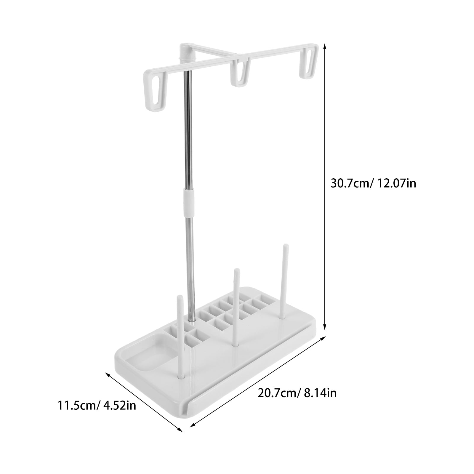 ELAYARD 2-Pack White Plastic Sewing Machine Spool Holders with Rotatable Design for Easy and Smooth Thread Organization
