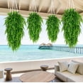 thumbnail image 6 of 8 Pack Artificial Boston Fern Plants Fake Hanging Plant Faux Hanging Boston Ferns Fake Ivy Vines Greenery Plastic Plants for Indoor Wall Porch Wedding Party Holiday Decor, 6 of 8