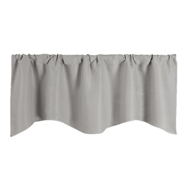 Mitad de Cenefa Del Color Sólido Del Panel Corto Cubre Mitad para de Luz gris Macarena Cortina de cenefa de ventana de cocina