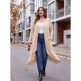 thumbnail image 3 of Cueply Women's Plus Size Cardigan Lightweight Long Sleeve Maxi Long Knitted Tops Open Front Sweater, 3 of 8