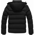 thumbnail image 2 of KVE Men's Hooded Winter Coat Warm Puffer Jacket Thicken Quilted Jacket Black Large, 2 of 9