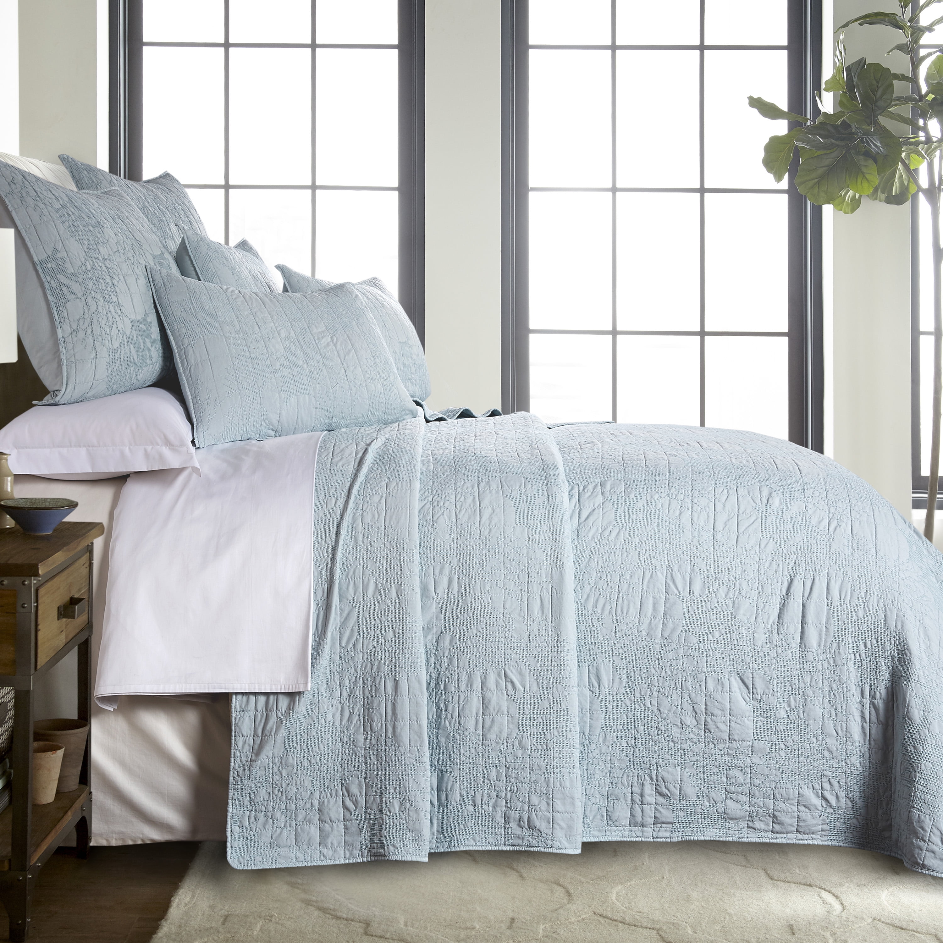 Homthreads Naples Bedspread Set Queen Bedspread + Two Standard Pillow Shams Microfiber