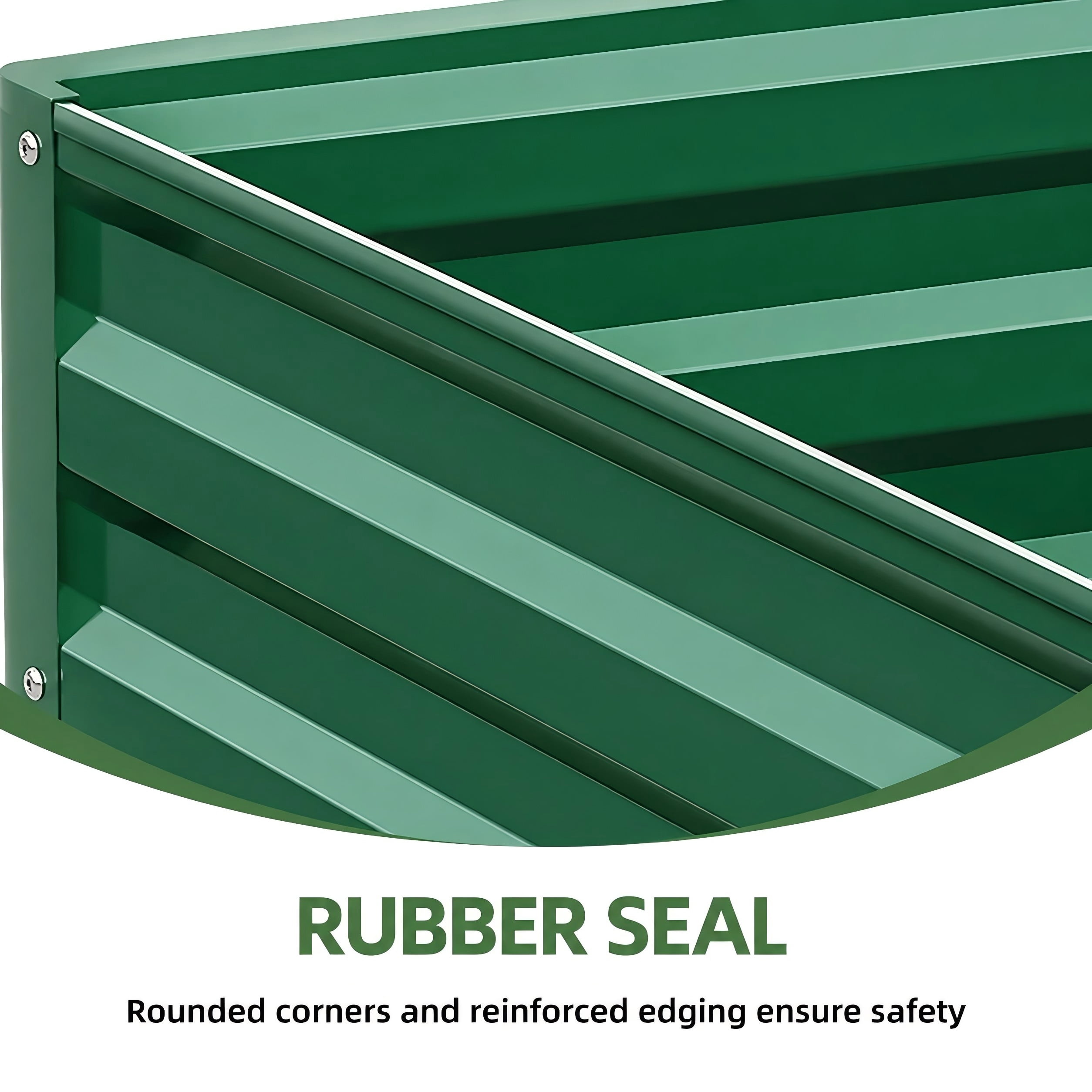 Uforic 6x3x2ft 2pcs Raised Garden Bed Kit, Galvanized Metal Planter with Gloves & Ground Nails, Green
