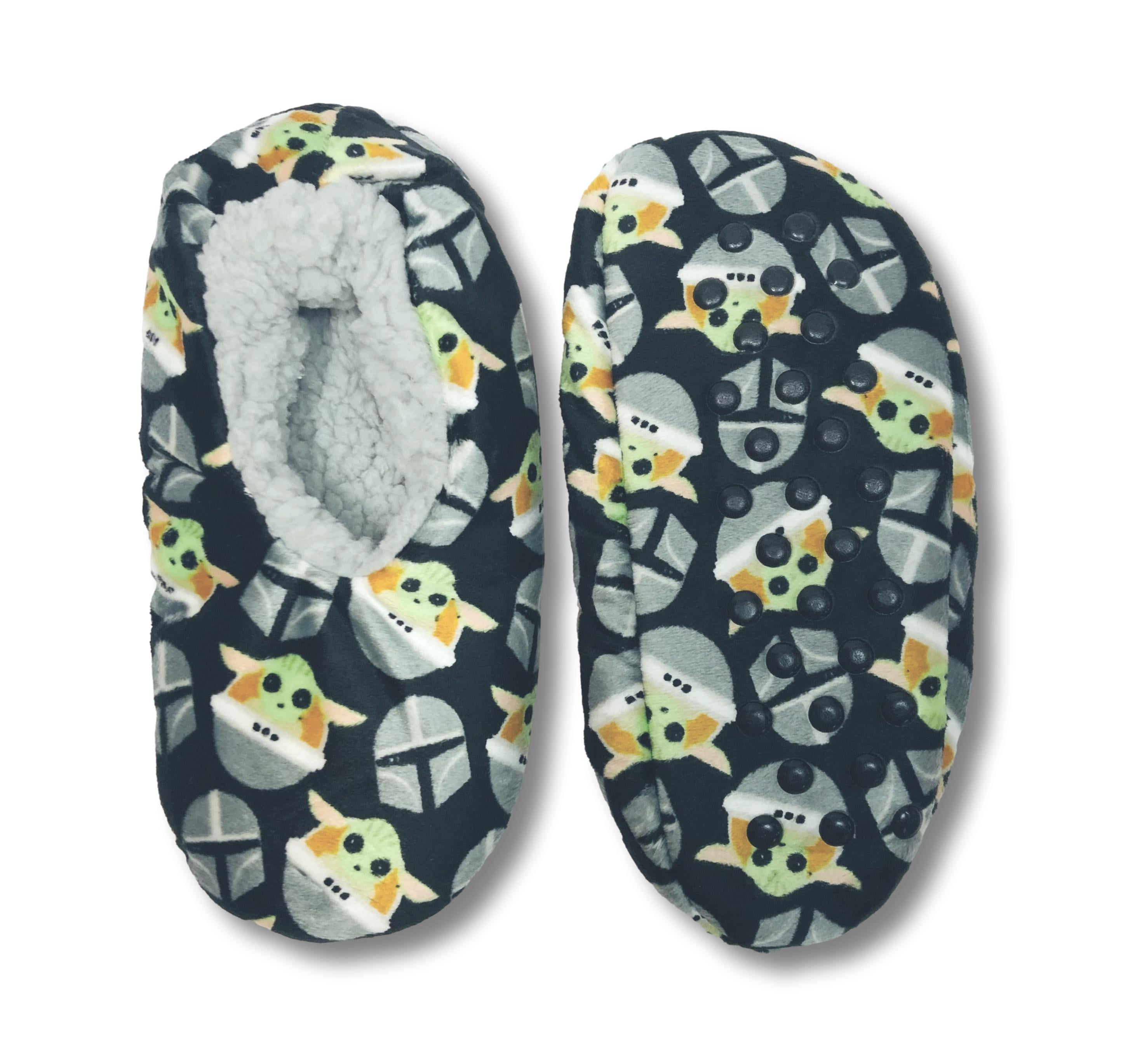 Mandalorian Baby Yoda Boys Slippers Fuzzy Slipper Socks for Kids