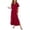 A-wine Red, variant on Ekouaer Women's Full Length Short Sleeve Nightgown Pajamas Dress