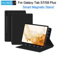 thumbnail image 2 of Magnetic Case For Samsung Galaxy Tab S7/S8 11" S7 Plus S8 Plus S7 FE 12.4" SM-T870 T970 X700 X800 Tablet Smart Cover Shell Gray Tab S7 FE 12.4in, 2 of 6