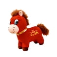 thumbnail image 2 of Muñeco de peluche de caballo chino, animal de peluche, adorno decorativo, bendición, recuerdo, suave y tierno, adecuado para la decoración del hogar d Sonrisa, 2 of 9
