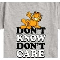 thumbnail image 3 of Garfield - Don't Know Don't Care - Toddler And Youth Short Sleeve Graphic T-Shirt, 3 of 5