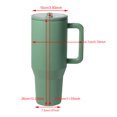 thumbnail image 2 of Taza termal del agua de la paja del acero inoxidable de la botella aislada 32/40oz para los deportes del coche, 2 of 8