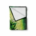 thumbnail image 2 of Lotus Soft Flannel Fleece Throw Blanket, Psychedelic Floral Mandala Digital Image, Cozy Plush for Indoor and Outdoor Use, 70" x 90", Emerald Lime Green, by Ambesonne, 2 of 6