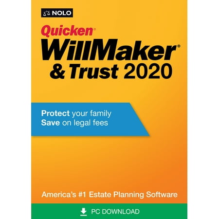 Quicken WillMaker & Trust 2020 PC, Individual Software, (Digital Download) 886389180904