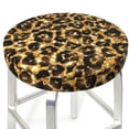 thumbnail image 3 of Haiem Gold Glitter Leopard Cushion Round Bar Chair Seat Cover Bar Chair Cushion Covers Elastic Washable Bar Chair Cover,Protects from Scratches and Stains-12 inch, 3 of 7
