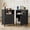 Black, variant on Nalone Home Nightstand, Bedside End Tables Night Stand with Charging Station and Storage Shelves, Modern Wood Side Table for Bedroom and Living Room, Black