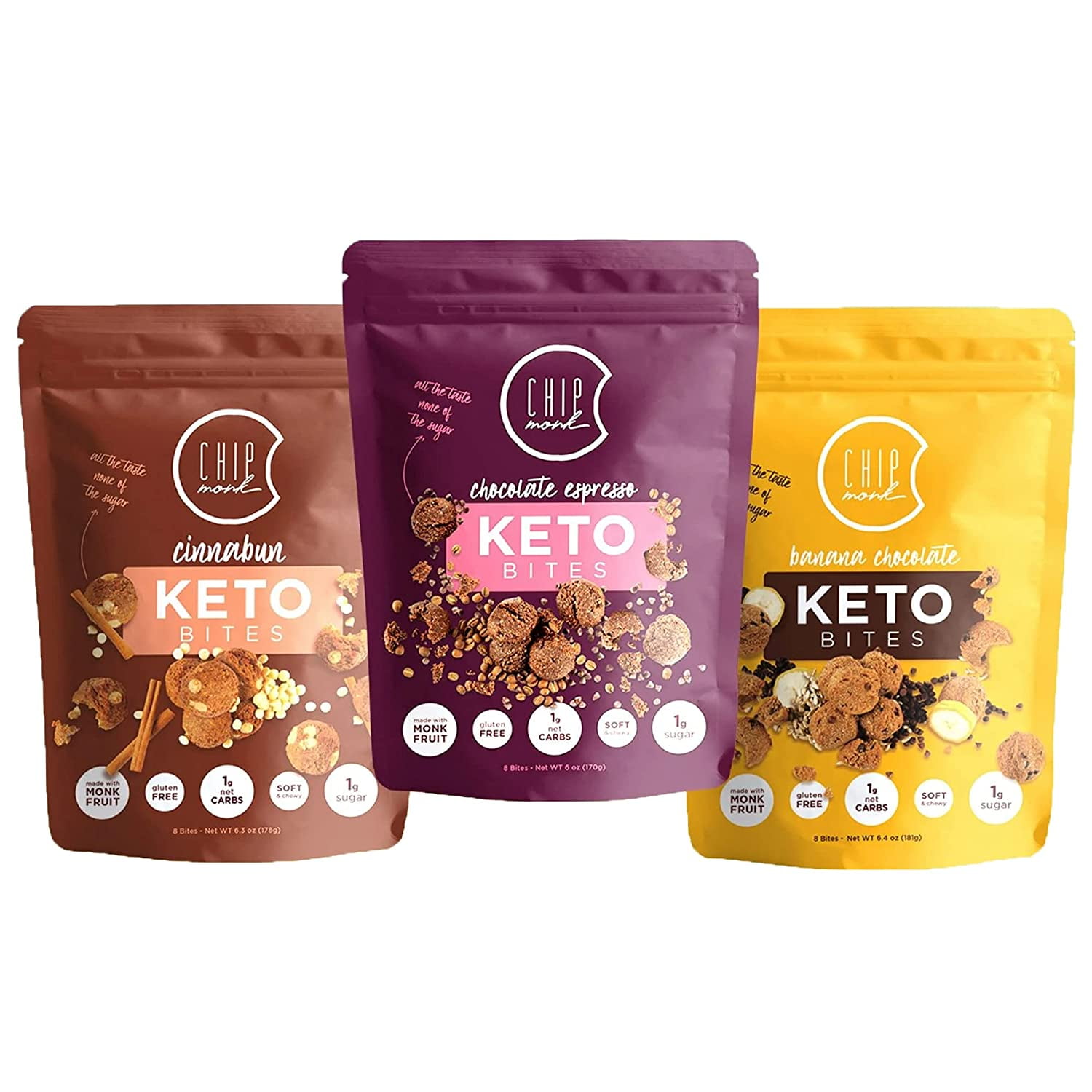 ChipMonk Baking Keto Cookie Bites, Breakfast Bundle, Ketogenic Diet ...