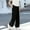 Black, variant on NAISIBABY Girls Wide Leg Pants 4 T, Solid Color Elastic Waist with Pockets Loose Causal Pants Beige(3-15T)