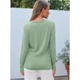 thumbnail image 2 of Womens Casual Long Sleeve Round Neck Shirts Basic Fall and Winter Tops, 2 of 5