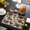 thumbnail image 3 of Print 1 Pcs Placemats, Farmhouse Beige Brown Prints Vintage Washable Wipeable Table Mats for Dining Tables, Indoor Outdoor Kitchen Place Mats for Holiday Party Table Decor, 3 of 9