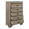 thumbnail image 4 of Lexicon Beechnut 5 Drawers Contemporary Wood Chest in Natural, 4 of 6