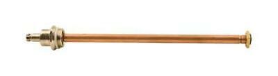 Somatherm W20-12 Valve Stem Head - Brushed Brass M12/17 Male Thread With Choke Press, Grey Clamp, For Radiator Valves