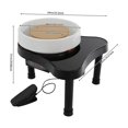 thumbnail image 2 of Pottery Wheel 12.6in/32cm Ceramic Wheel Machine Clay Forming DIY Art Craft Black For Use In Schools, Pottery Studios, Pottery Bars, Homes, 2 of 11