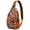 Orange-21, variant on Palm Leaf and Exotic Floral Sling Bag - Breathable Crossbody Bag - Versatile Wear for Hiking, Beach, Casual Outings