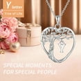 thumbnail image 3 of Heshpaws 925 Sterling Silver Heart Tree of Life Necklace Custom Initial Letter Pendant Jewelry for Women, Gift for Mom Daughter Wife, 3 of 6