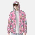 thumbnail image 2 of Balery pink Holiday Joy Men's Women's UPF 50+ Sun Protection Lightweight Hoodie Performance Long Sleeve Shirt for Fishing Running-3X-Large, 2 of 7