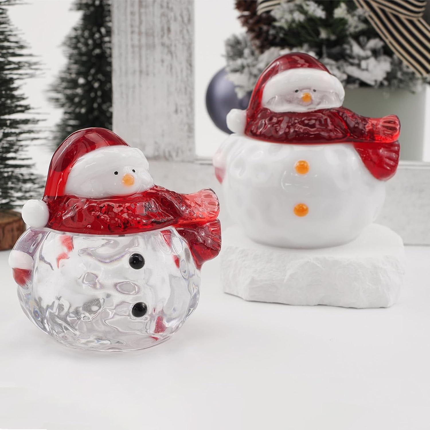 ABCISI Christmas Resin Molds, Snowman Jar Silicone Molds for Epoxy Resin Casting  Christmas Jewelry Storage Jar Candy Container Candle Box Flowerpot, Party Winter Home Decoration Supplies